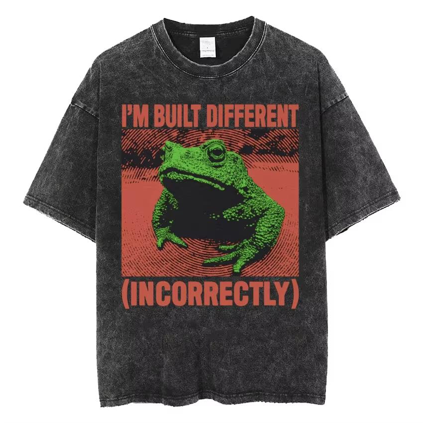 2026 New This Tshirt Presents a Japanese Style and Has a Vintage Washing Effect Making It Suitable for Men To Wear