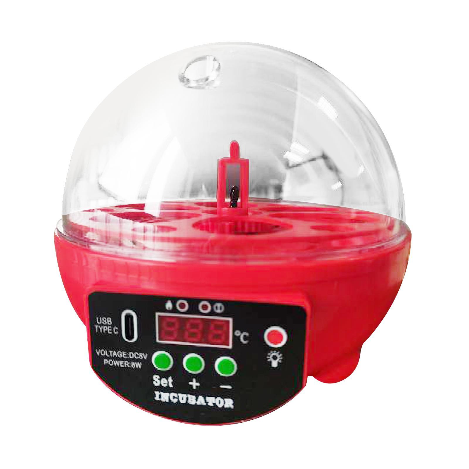 

USB 6 Инкубатор для яиц Автоматический переворачиватель яиц Инкубационные яйца для птиц Яйца красные