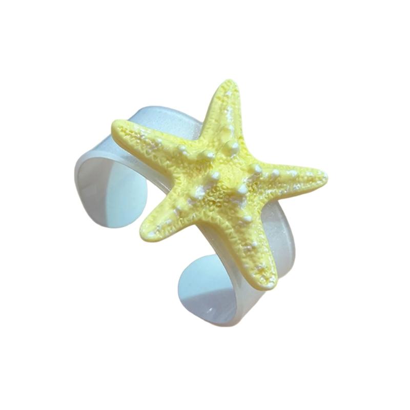 

Coastal Themed Bangle Crafted From Comfortable Resin for Seaside Trip and Styles Statements жовтий