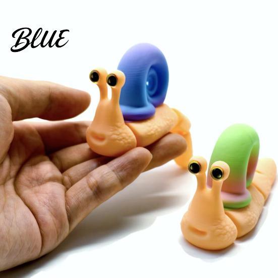 3D Printed Rainbow Interactive Spiral Articulated Movable Toy Snail Figurines Joints Animal Shell Decor Fidgety Toy for Home Office