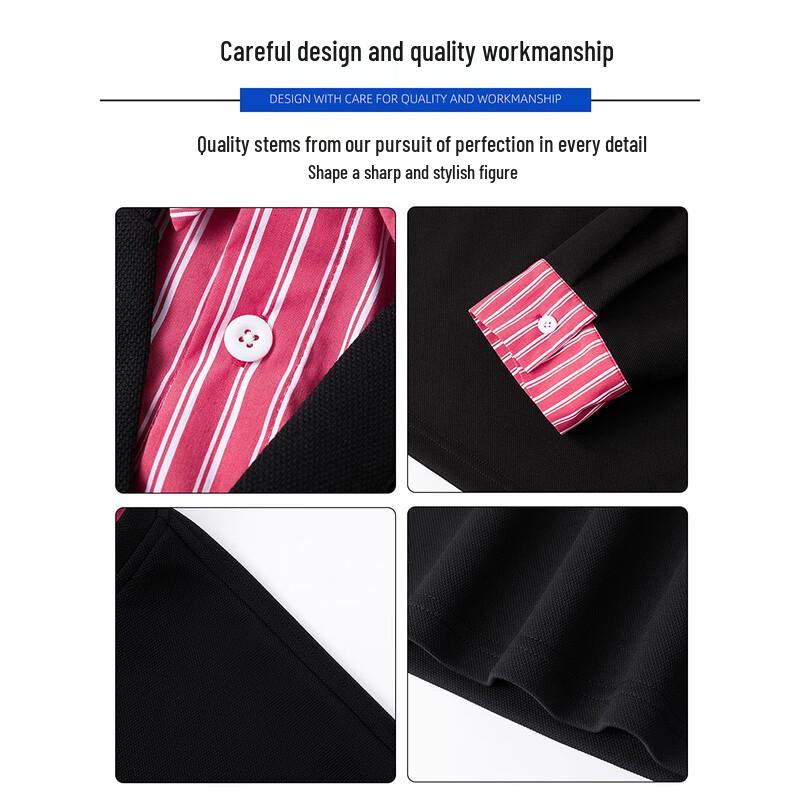 Women's Faux Two-Piece Collared Long Sleeve Sweatshirt