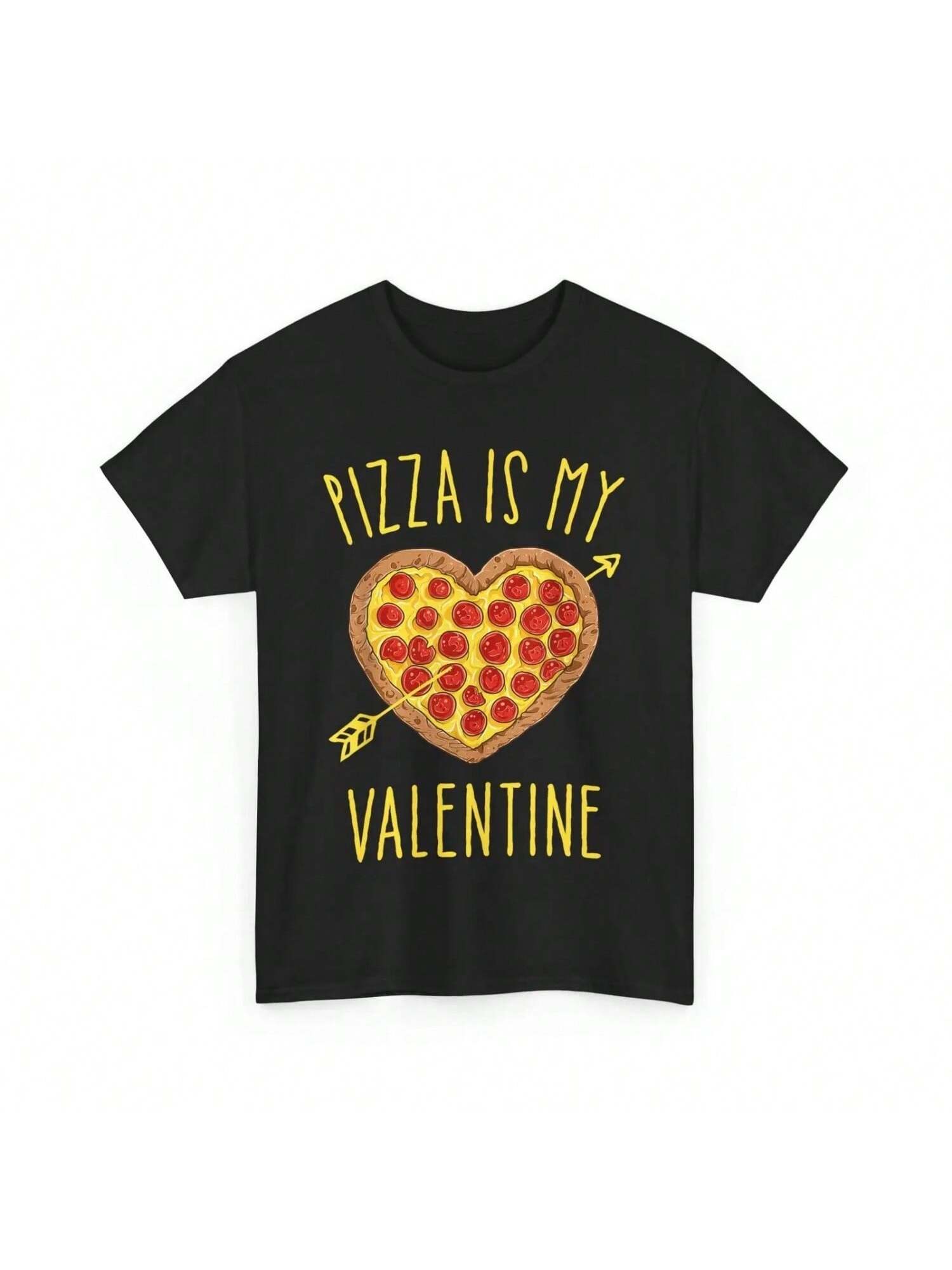 Pizza Is My Valentine Valentines Day Heart Pepperoni Lover T Shirt S разноцветный
