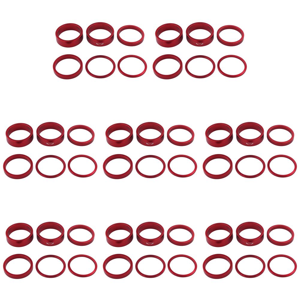 

T0 # 6 шт. прокладка для велосипедной вилки 2/5/10 мм, проставка для велосипедной гарнитуры для MTB Bicyle (красный
