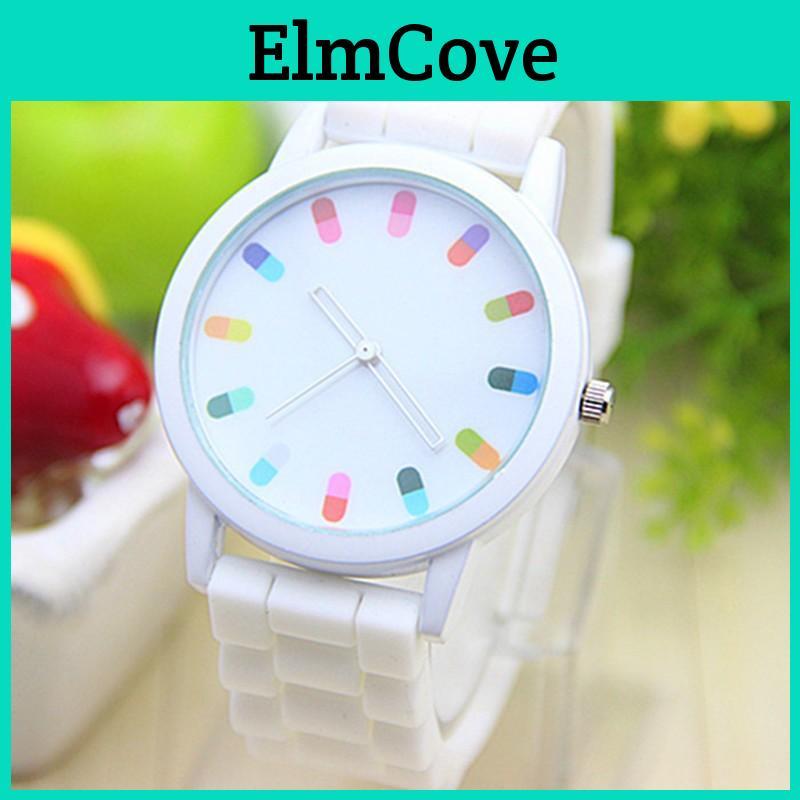 Fashion For Women Watches Beautiful Silicone Jelly Student Clocks Casual Cute Girl Watch