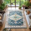Boho Soft Plush Non-Slip Rug - Ultra-Resistant Washable Non Shedding Large Area Carpet Throw for Bedroom Living Room Carpet