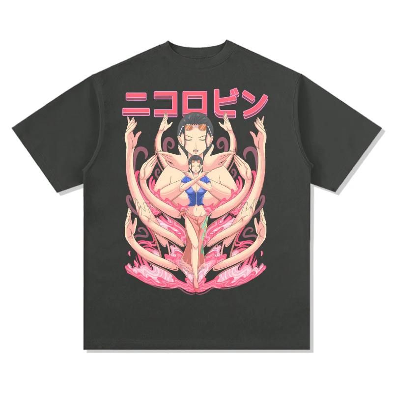 

2026 One Piece Nico Robin TShirt Men Women Lightweight 100 Cotton Loose Crew Neck Street Style Short Sleeve Tee S