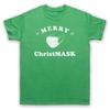 Glad Julmask Ansiktsmask Julparodi Slogan T-shirt för Herrar och Damer