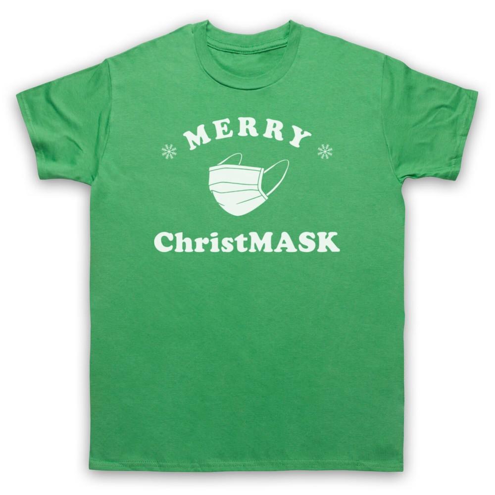 

Merry Christmask Face Mask Christmas Parody Slogan Mens And Womens T-Shirt L