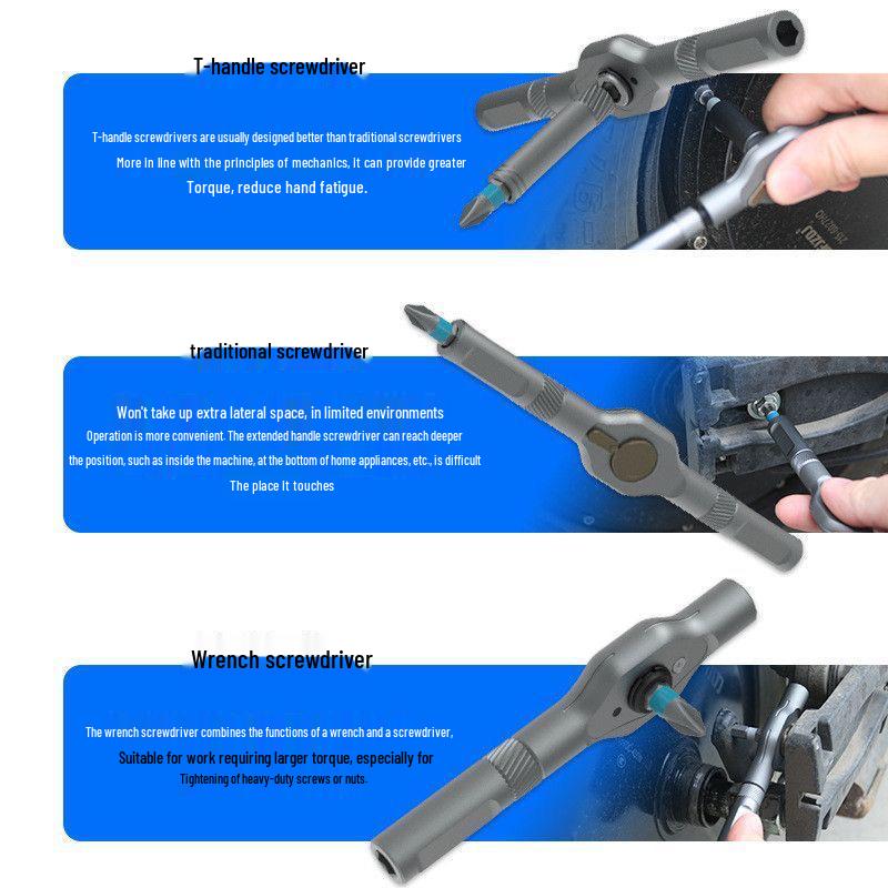 24-in-1 Multifunctional Ratchet Screwdriver Set with S2 Bits for Household Use