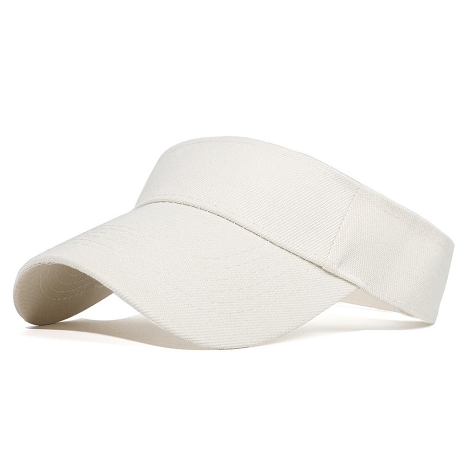 Outdoor Sports Sun Visor Cap Open Top Breathable Adjustable Baseball Style Sunshade Hat for Tennis Golf Running One Size бежевый