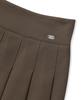 Code Graphy (Women) Pleated Mini Skirt_Chocolate Brown
