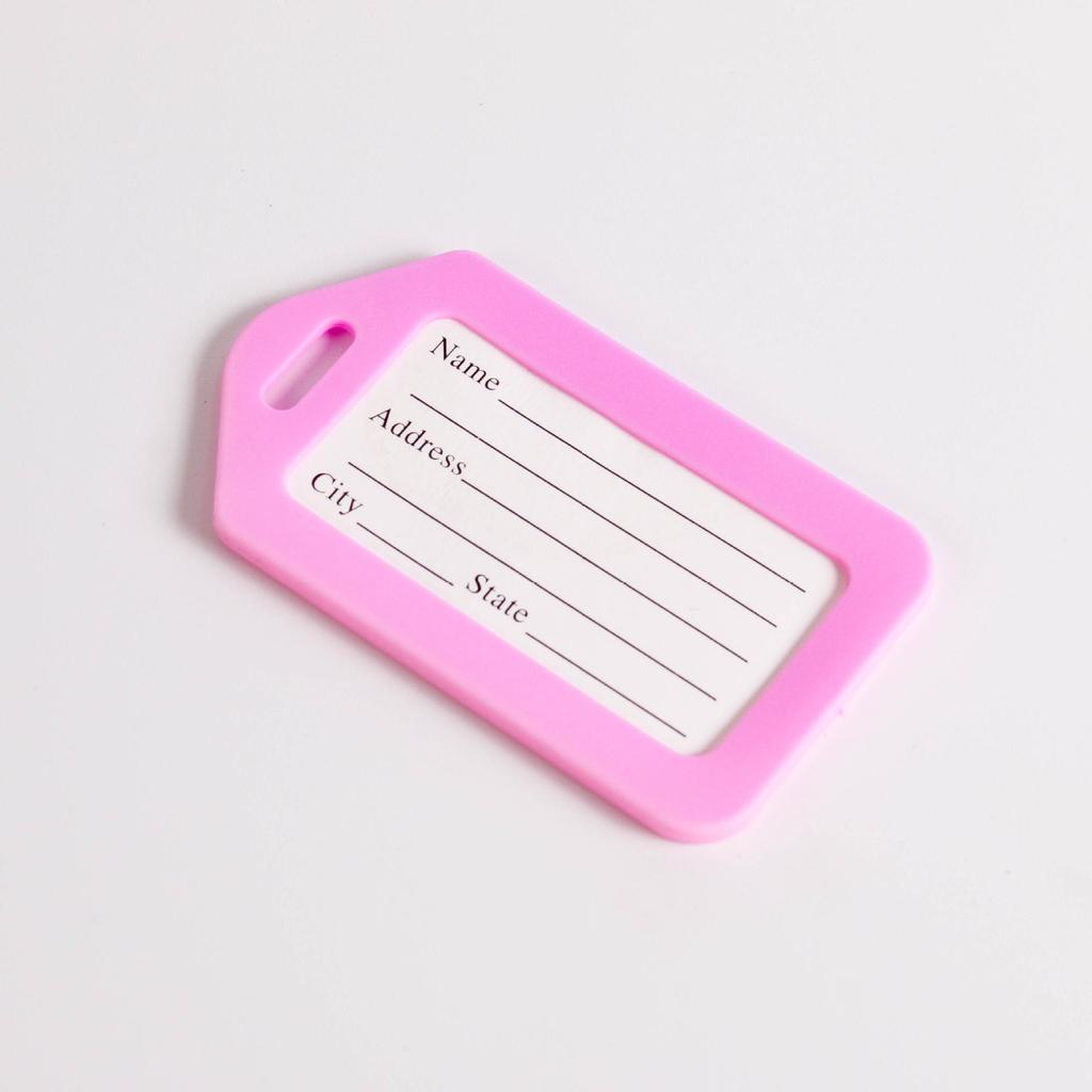 Bunter Flugzeug-Gepäckanhänger - Strapazierfähiges Namensschild aus Kunststoff für Koffer auf Reisen