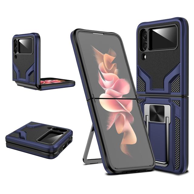 Dual Layer Protection Folding Case For Samsung Galaxy Z Flip 4 5g Flip3 Flip4 Flip 3 Ring Holder Cover For Samsung Z Flip4