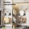 2Pieces Wall Mounted Pot Lid Holders Set Without Drilling Required Convenient for Small Kitchens and Limited Space