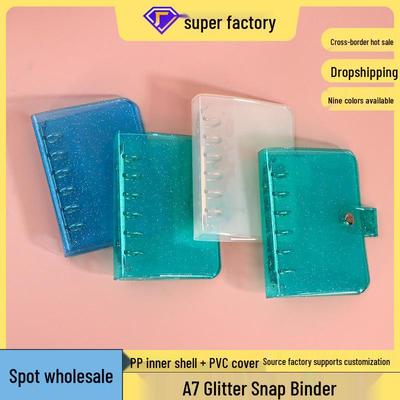 Portable A7 Glitter Clear Planner with Free Shipping - Mini Loose-Leaf Notebook