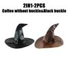Halloween Folds Witch Wizard Black Hat Party Cosplay Costume Headgear Devil Cap Props Decoration Supplies for Adult Women Men