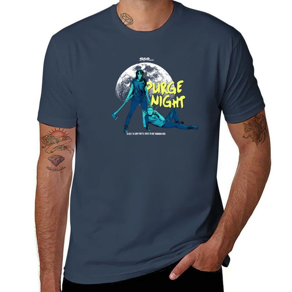 TOFOP  Purge Night TShirt Comfortable Work Wear Tee