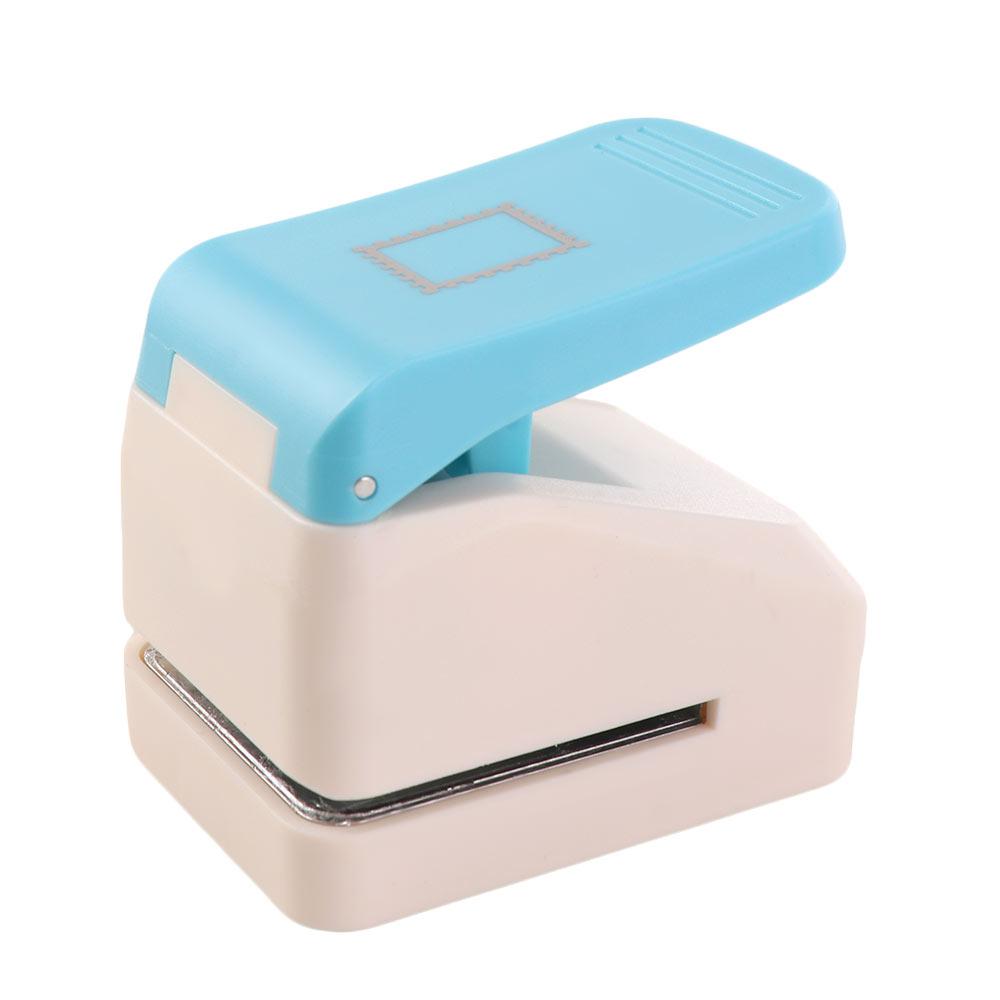 DIY Stamp Border Punch 2.87x2.39cm Stamp Shape Hole Punch Toothed Puncher Embosser Journal Making