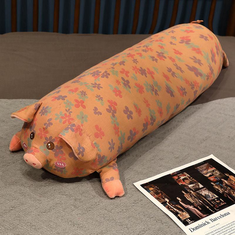 Cute Pig Cartoon Three-layer Yarn Toys Stuffed Soft Sleeping Long Pillow Nice Bed Pillow Cushion Kids Birthday Gift 90-150cm