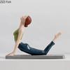 Creative Painted Yoga Girl Figures Statue Crafts Desk Decoration Yoga Sports Character Sculpture Ornaments Room Aesthetics Decor