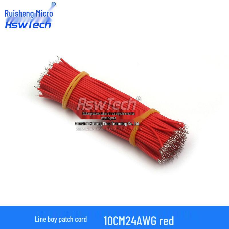 Double-Headed Tinned Wire Jumper for Welding & Electronic Connection, 22/24AWG, 5/0.8mm, Length: 50/150mm