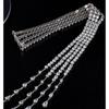 Light Exquisite Crystal Meteor Long Tassel Brooch for Women Sweet Geometry Jewelry Party Gifts