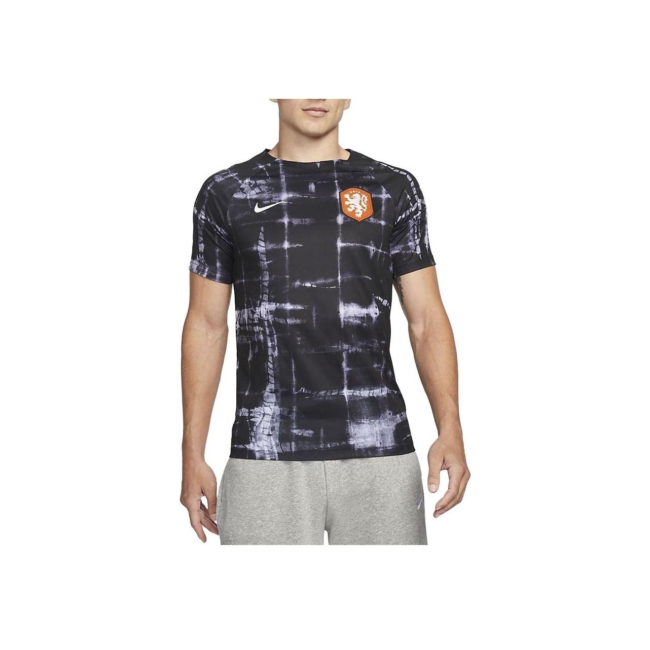 

Nike Футболка мужская тренировочная с коротким рукавом для национальной сборной Нидерландов, черная DM9550-010 XXL