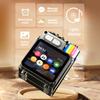 Metal Mechanical Bluetooth Speaker LED Display Screen RGB Desktop Subwoofer Wireless Loudspeaker Support Calendar Alarm Clock