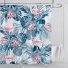 Bohemian Shower Curtain Tropical Jungle Wildlife Bathroom Set Modern Pink Aesthetic Parrot Floral Bathroom Curtain With Hooks