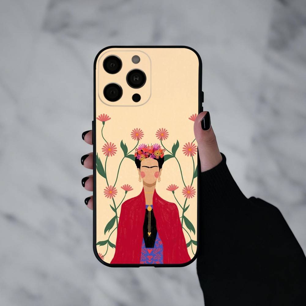 F-Frida-A K-Kahlo-g A-Art  Phone Case For iPhone 17pro, 16,15,14,13,12,11 X XR Plus,Others Soft Black Cover
