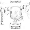 1-4PCS 240ml 8oz Christmas Vacation Moose Mug Christmas Reindeer Head Creative Elk Glass Wine Beer Water Juice Milk Glass