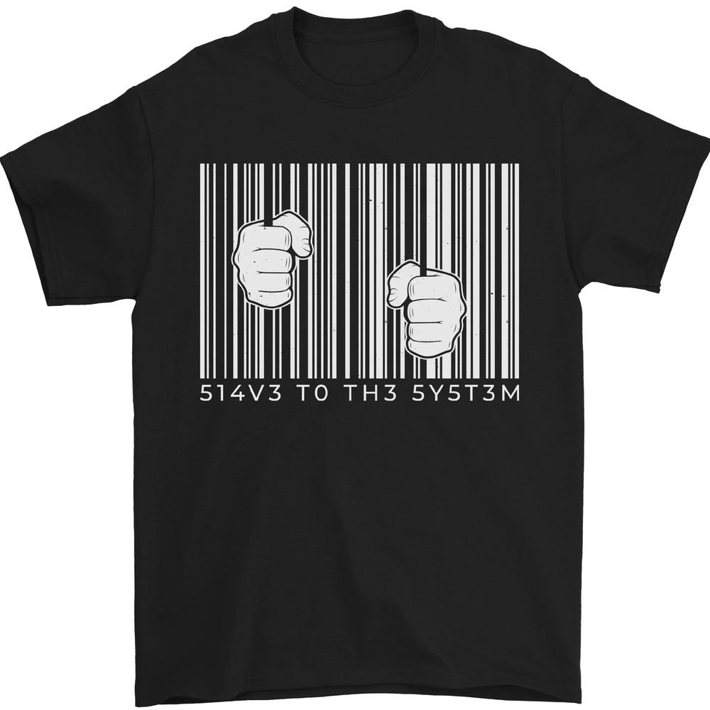 Slave to the System Anti Capitalism Mens T-Shirt Cotton Unisex T-Shirt M