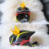 Creative Motorcycle Helmet Crown Horns Styling Decor Motorbike Helmet Motocross Helmet Headwear Sucker Motorcycle Accessories