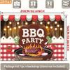 2D Plochá BBQ Mřížka Steak Pozadí Letní Grilování Párty Pozadí