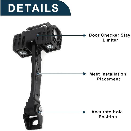 Door Check Strap Stopper Limiter for Volkswagen Jetta IV 2010-2018 No.5C6837249B | Front Left Right Door Check Bracket Stop Door Checker Arm Assembly