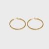 Brincos de Argola de Metal Franceses - Novo Estilo 2023, Temperamento Único, Design Simples para Senhoras