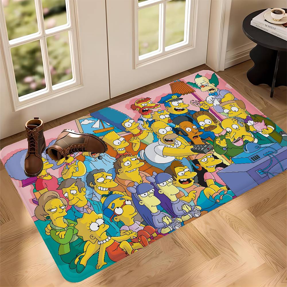 

Килимок для підлоги S-Simpsons Аніме Нековзкий Килимок для пральні Декор для пральні Балкон Дитяча Вітальня Побутові килими 120x160cm