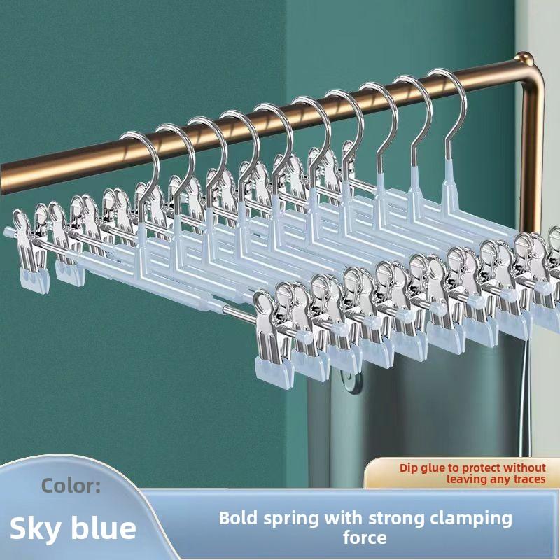 Haushalt Rutschfester Hosenständer Kleiderbügel Hosenaufbewahrung Jk Hängende Kleidung Edelstahl Rockklammer Trocknen Hosenklammer