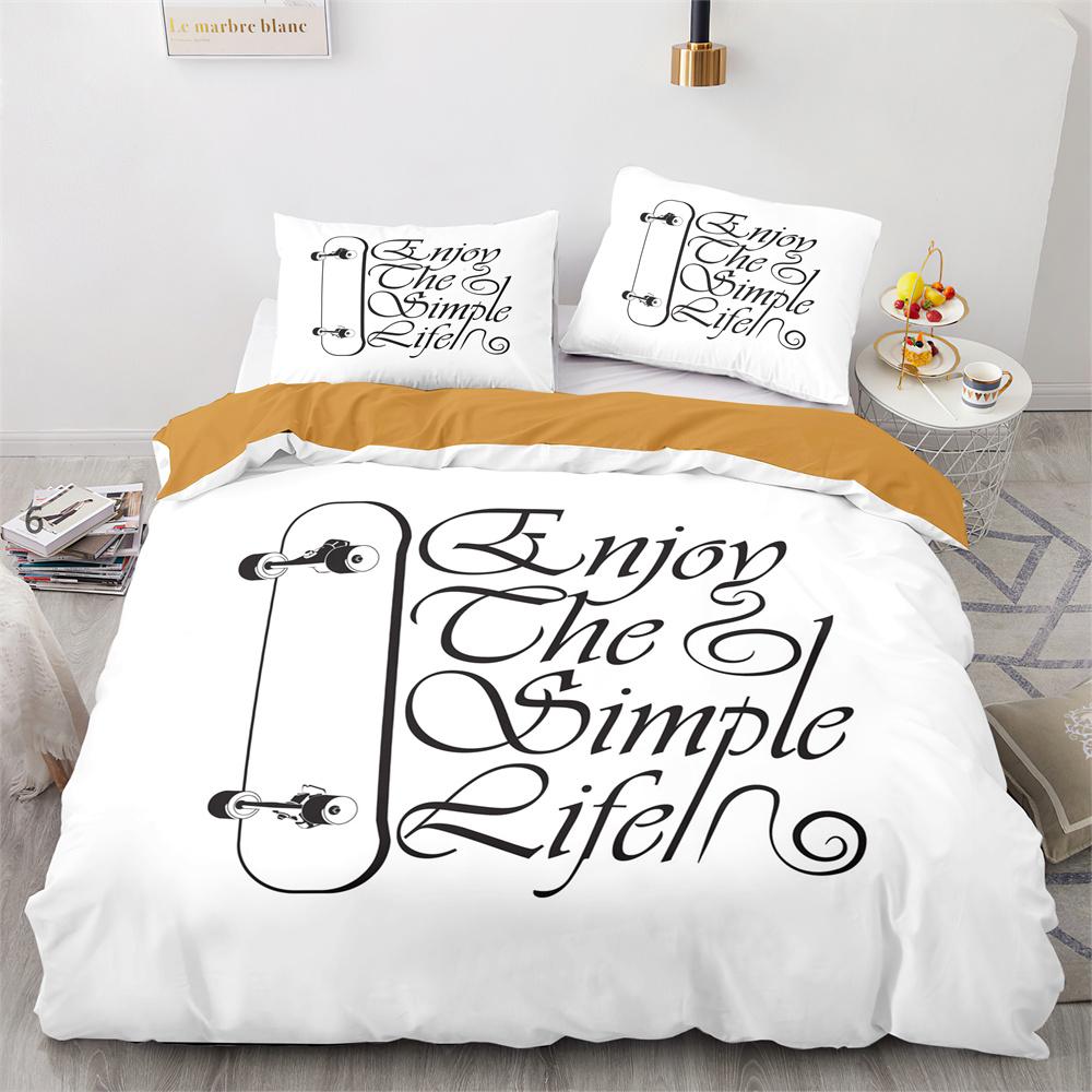 Skateboard Bedding Set Full Size 3D Santa Claus Polyester Duvet Cover Skateboard Comforter Cover Hip Hop Style King Twin Size