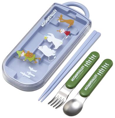 Skater Antibacterial Slide Trio Set Lunch Box Chopsticks Spoon Fork Moomin Made In Japan Children's TACC2AG-A