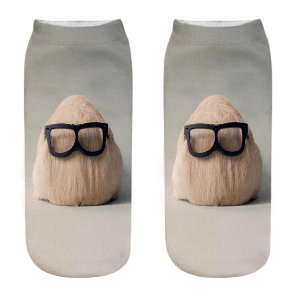 Funny and Cute Animal Fitness Socks, 3D Printed Mouse Totoro for Women