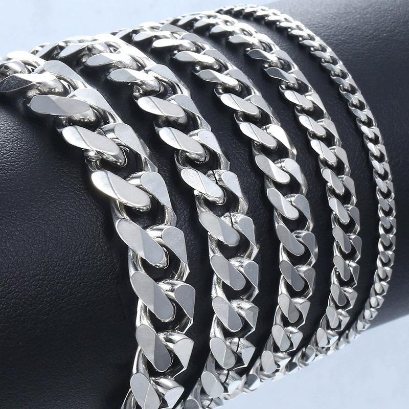 Titanium steel non-fading Cuban bracelet trendy hip-hop raw jewelry stainless steel bracelet