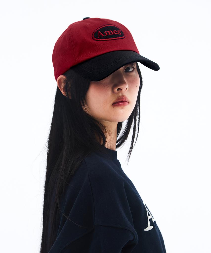 AMES-WORLDWIDE Symbol Logo Twotone Ball Cap Red
