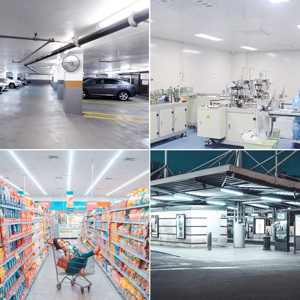 40-Watt Straight Tube LED Fluorescent Light Bulb, Daylight Color 6000k, High Brightness 2700LM, 16W Power, Subtle Blue Light, High Color Rendering,