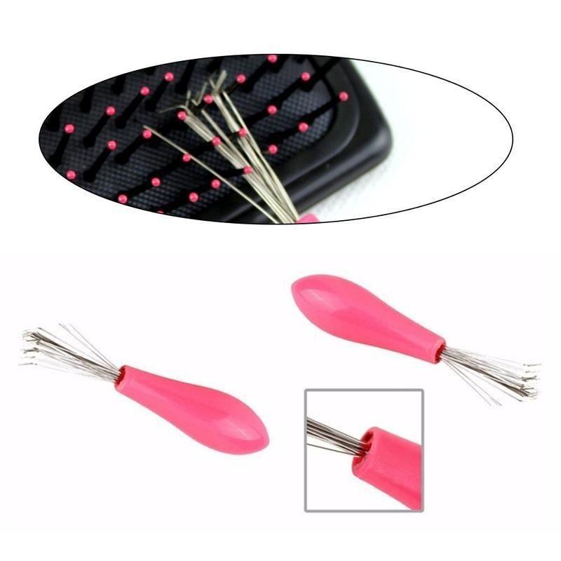 Comb Hair Brush Cleaner Cleaning Remover Embedded Beauty Tools Plastic Handle 1pc