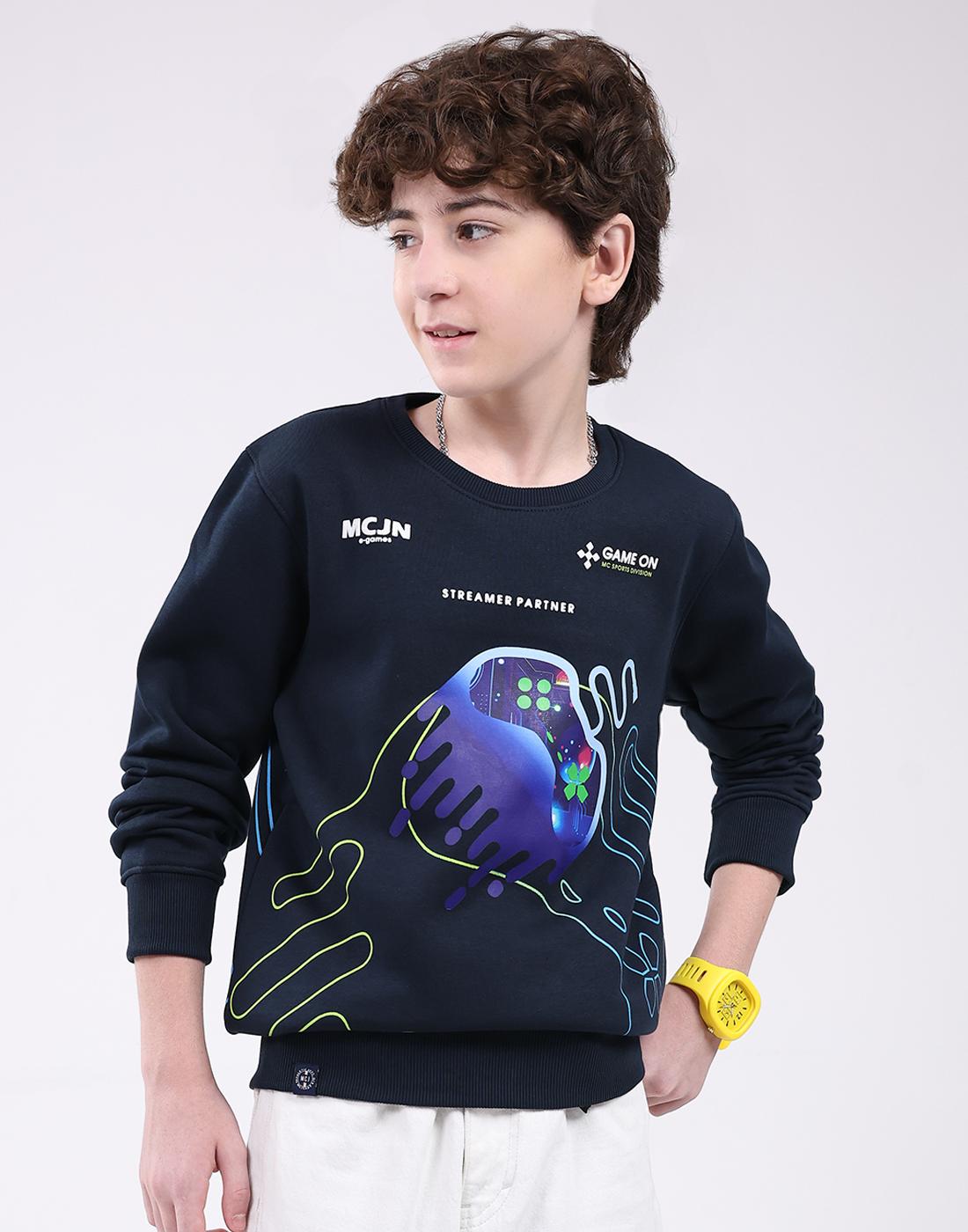 MONTE CARLO Jongens Regular Fit Sweatshirt 4-5 Years marineblauwe kleur