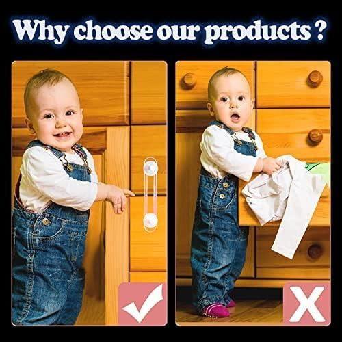 Loquets de sécurité bébé - donola - 12pcs - transparent plastique - protection sécurite domestique