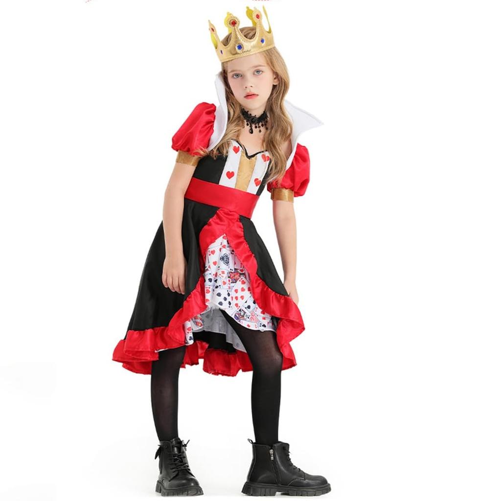 Toku und Yuu Herzkönigin Cosplay für Trumpfmagier Rot und Niedlich Kinder, Prinz, Hexe, Halloween, Land, Charakter, Junge, Krone, Weihnachten, Lustig,