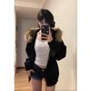 Women's Retro Plush Collar Fleece Hoodie for Autumn/Winter - Casual Loose Zip-Up Cardigan Coat