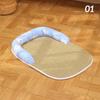 Dog Sleeping Mat with Neck Support Anti-Slip Breathable Summer Cooling Small Cat Pet Bed Mat Puppy Kennel Pet Accessories New